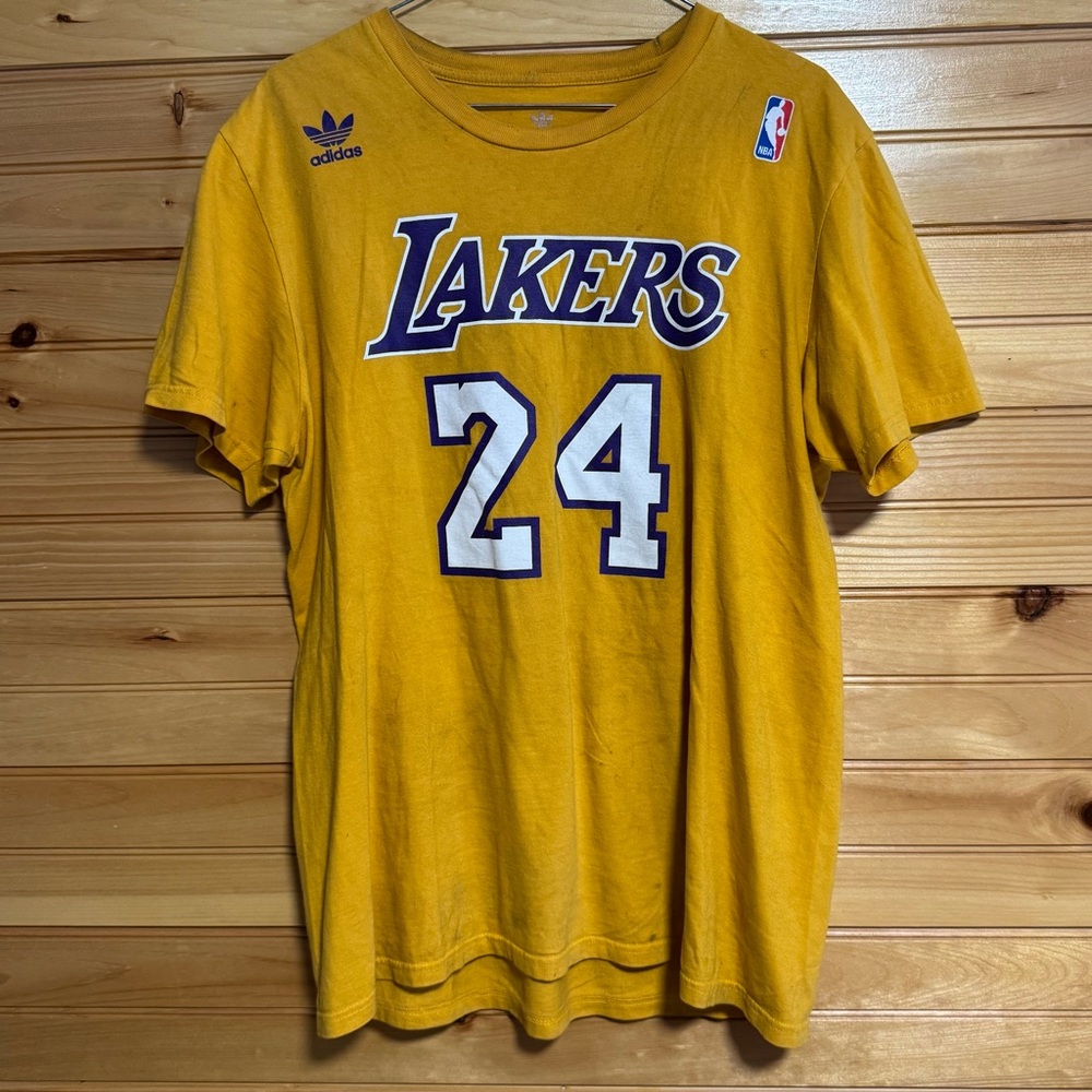 Adidas LA Lakers Kobe Bryant #24 Gold T-Shirt Large